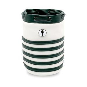 กระเป๋าใส่ลูกกอล์ฟหนังสีเขียวแบบพกพาที่ใส่ลูกบอลแม่เหล็กที่ถอดออกได้กระเป๋าทรงถังมีสายซิปใช้งานได้ - Product Image 1