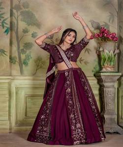 Contemporary Hot <b>Pink</b> Lehenga Choli: Stylish Lehenga Choli Set with Lace Detailing Trendy Lehenga Choli Set for Festive Gharara - Product Image 1
