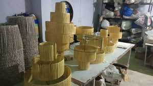 Tela de lino Ikat hecha a mano, lámpara de cono de lujo, diseño moderno, respetuoso con el medio ambiente, ambiente acogedor, Boutique, interiores, regalo con estilo - Product Image 6