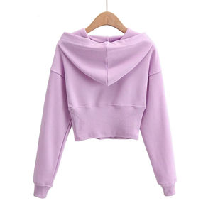 Sudadera con Capucha Corta para Mujer, Cálida para Invierno, Manga Larga, Estilo Informal, para Usar a la Moda - Product Image 2