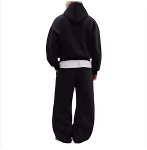 New Style Sweat Suit Fashion Unisex Men Oversized Tracksuit Custom Screen Dtg Print <b>Spray</b> Color Sweatpants and Hoodie <b>Set</b> - Product Image 4