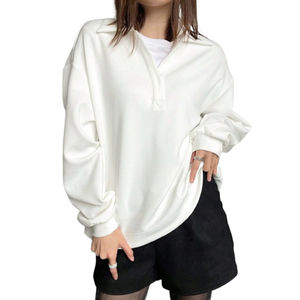 Sudaderas con Capucha para Mujer, Invierno, Gimnasio, Lisas, Personalizables con Logotipo Frontal, Forradas, Atléticas, Holgadas, con Hombros Caídos - Product Image 1