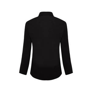 Blusa Elegante para Mujer con Cuello Alto Asimétrico y Encaje, Popelina y Chifón, para Oficina y Fiesta, Primavera Otoño, Talla XL - Product Image 3