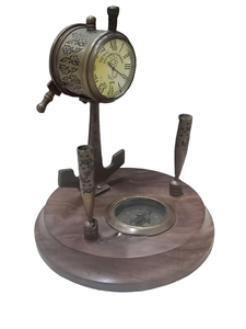 Telégrafo náutico de madera y latón decorativo hecho a mano, telégrafo de barco polaco de latón, alta calidad premium - Product Image 3