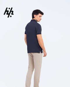 Couleur unie de haute qualité décontractée pour chemises tricotées 100% coton anti-rétrécissement séchage rapide à manches courtes Logo personnalisé - Product Image 5