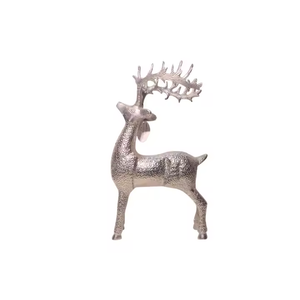 Statue de renne moderne Sculpture décorative de table Statue d'animal en métal de première qualité par décor impex - Product Image 5