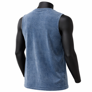 Camiseta sin mangas personalizada para hombre con estampado gráfico de ojo gótico vintage, estilo streetwear, con lavado ácido, tipo muscle fit, oversize, de algodón para verano - Product Image 2