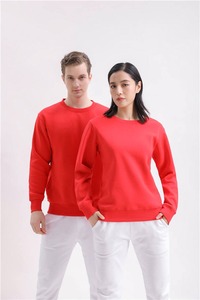 Ensemble de survêtement pour couple homme/femme, dernière collection hiver 2025, couleur unie, coton/polaire, rouge et orange, sweat-shirt à col rond en polaire pour femme, sweat-shirt en polaire pour homme - Product Image 5