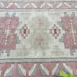 พรมวินเทจขนาด 5.4x7.8 ฟุต, พรมตุรกี, พรมขนสัตว์เปอร์เซียสีแดง - Product Image 5