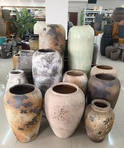 Yixing Bình gốm cổ điển làm bằng tay trang trí sàn cổ điển <span class=keywords><strong>Zen</strong></span> thẩm mỹ cho trung tâm mua sắm hoa chậu hoa chậu trồng - Product Image 4