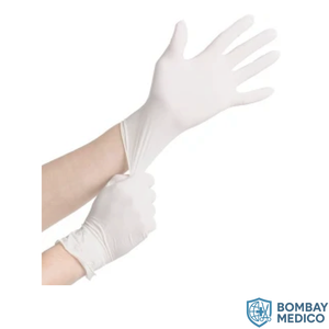 Guantes de Látex Empolvados BOMBAY MEDICO para Diagnóstico e Inyección, Examen Quirúrgico, Caja de 5.0g, Talla S-M-L - Product Image 1