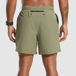 Pantalones cortos de gimnasio de secado rápido de alta calidad para hombre, pantalones cortos deportivos de algodón de verano, patrón de estilo de compresión 2 en 1, estiramiento de talla grande - Product Image 2
