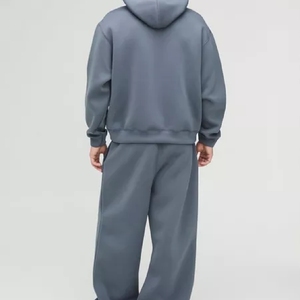 Pull personnalisé 100% coton uni survêtement hommes surdimensionnés sweats à capuche et pantalons de survêtement ensemble survêtement pour homme, 100% coton BY HI 2026 - Product Image 2