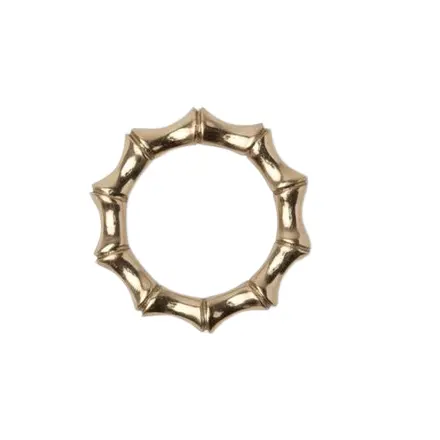 Modern Aluminum Casted Napkin Ring With Customized Logo Design Napkin Holder Round Shape Gold color