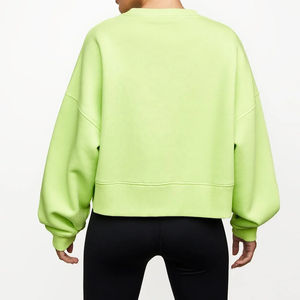 2025 Top vente femmes Fitness vêtements polaire col rond pull de gymnastique coton pull surdimensionné sweats OEM entretenu - Product Image 3