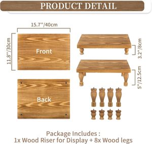 Usine Ferme En Bois Riser Plateau Décoratif pour Café Bar Cuisine Salle À Manger Décoration Grossistes du Vietnam - Product Image 5