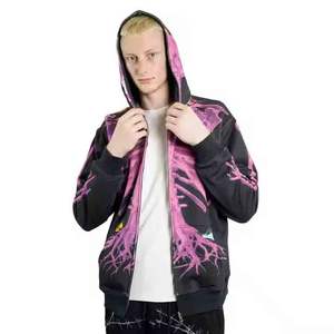 เสื้อฮู้ดผู้ชายผ้าฝ้ายเฟรนช์เทอร์รี่ 100% ดีไซน์โดดเด่น ปักลายแบบดิสเทรส เนื้อผ้านุ่ม ระบายอากาศได้ดี เป็นมิตรต่อสิ่งแวดล้อม พร้อมลายกราฟิก - Product Image 6