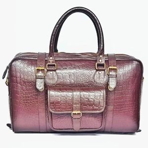 กระเป๋าทรงดัฟเฟิลกีฬาสำหรับผู้ชายกระเป๋าหนังโลโก้ออกแบบได้ตามต้องการทำด้วยมือกระเป๋าเดินทางข้ามคืนสำหรับเล่นกีฬา - Product Image 1