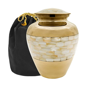 โกศโลหะแบบกำหนดขนาดและรูปทรงได้ เป็นมิตรกับสิ่งแวดล้อม ทนทาน สำหรับผู้ใหญ่ ขนาด 200/220 คิวบิกอินช์ สำหรับใส่เถ้ากระดูกหลังเผาศพ งานศพ อุปกรณ์งานศพแบบอินเดีย - Product Image 4