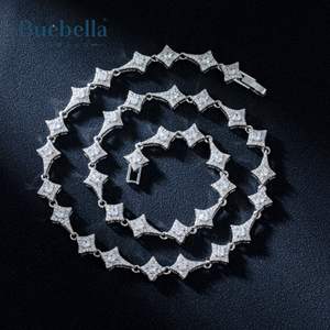 Hot Sale 14K Gold Plated 925 Sterling Silver Vvs Moissanite Diamond 10mm <b>Iced</b> Star <b>Chain</b> for Men - Product Image 3