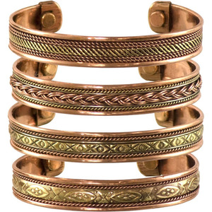 Brazalete Magnético de Cobre con Diseño de Estrella Vintage, Unisex, Hecho a Mano en India, Aleación de Cobre, Imitación de Perla, Regalo IN;34648 - Product Image 3