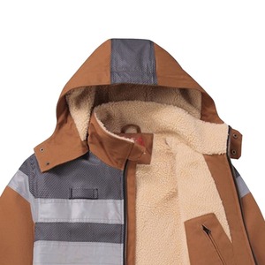 เสื้อแจ็กเก็ตชุดทำงานสีกากีสะท้อนแสงแบบ Hi-VIS - Product Image 2