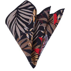 ผ้าเช็ดหน้าปกฮาวายสีแดงครีมสีดำ - Product Image 1