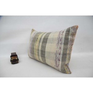 <b>Beige</b> Wool 16x24 Inch Kantha Pillow Luxury Vintage Embroidered Floral Print <b>Cushion</b> Woven Decorative Bedding Portable Feature - Product Image 4