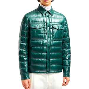 Veste d'hiver matelassée de haute qualité, personnalisée, imperméable, en nylon, à capuche, rembourrée de duvet, unisexe, fermeture éclair décontractée pour toutes les saisons - Product Image 3