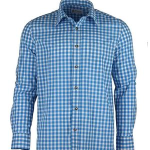 เสื้อเชิ้ตเยอรมันเสื้อเชิ้ตผู้ชายบาวาเรียสำหรับผู้ชายเสื้อเชิ้ตผ้าฝ้ายลายหมากรุก100% สำหรับผู้ชาย - Product Image 4