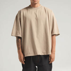 Coton Hipster Hip Hop Longline Crewneck T-Shirt Hommes Surdimensionné T-shirt Coton Casual Unisexe À Manches Courtes T-shirts Streetwear - Product Image 2