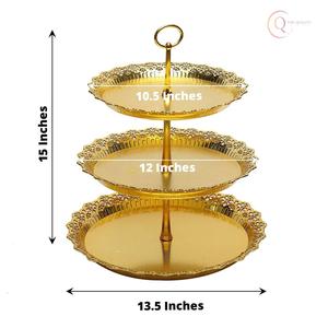 Support à gâteau rond en métal moderne avec finition de qualité supérieure, idéal pour les desserts, les gâteaux et la décoration de table - Product Image 4