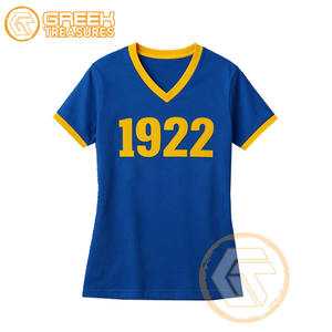 T-shirt personnalisé pour femmes Sigma Gamma Rho, vêtements de sororité, été, coton biologique, jersey respirant, haute qualité - Product Image 5