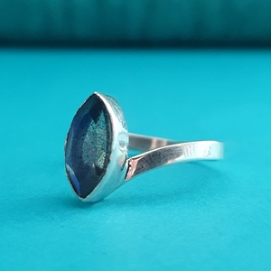 925 Sterling Silver Minimalist Marquise Shape Cut Labradite Gemstone Ring Trendy <b>Wedding</b> Engagement Fine Jewelry for Custom - Product Image 4