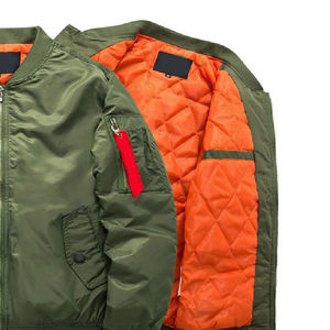 Chaqueta de bombardero de otoño e invierno para hombre, abrigo deportivo táctico informal para exteriores, chaqueta de bombardero con patrón a cuadros, relleno de algodón para vuelo - Product Image 2