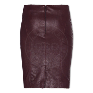 Jupes en cuir pour femmes à prix d'usine-Jupes de mode OEM en cuir véritable et cuir végétalien - Product Image 6