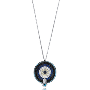 Ojo turco Hamsa diseño 925 Collar de plata al por mayor 925 joyería fina hecha a mano - Product Image 5