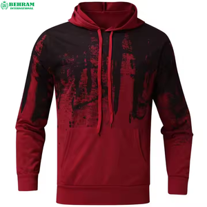 Behram International Sportswear Heavyweight Custom Tracksuit Fleece <b>Pullover</b> Hoodie Trouser Sets Side Pockets Autumn - Product Image 3