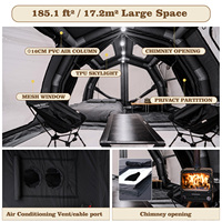 Tente gonflable Coody 17.2 Familia Pro-Black Coody Factory Air Tent, ouverture rapide, grand espace, pour le camping en plein air