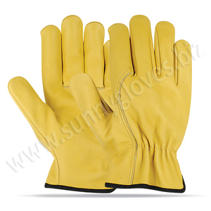 Goatskin Leather <b>Driver</b> <b>Gloves</b> Fur Lining Insulated Leather Working <b>Driver</b> <b>Gloves</b> - Product Image 3