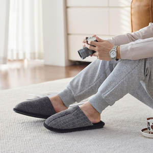 Pantuflas Deportivas de Lana Cálida para Hombre, Al Por Mayor, con Acolchado Suave de Espuma Viscoelástica, 140g de Peso de Tela, Comodidad Interior - Product Image 2