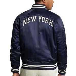 Chaqueta universitaria de satén de alta calidad para hombre, nuevo diseño, informal, estilo de invierno, tela con logotipo personalizado - Product Image 5