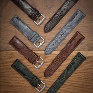 Rugged Style Ostrich Leg Leather Watch Band 18mm 22mm Genuine Exotic Skin Luxury Leather Luxury Global Market Brand OEM Supply - Product Image 2