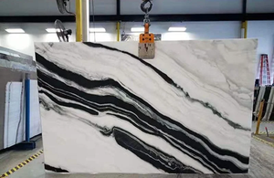 Losas de Mármol Blanco Panda Indio Grandes, Textura de Mármol Natural, Superficies de Cocina de Lujo, Vestíbulo de Oficina de Alta Gama, Pisos de Comedor de Villa - Product Image 4