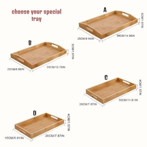 <b>Wooden</b> Rectangular Food Grade Single Storage Tray for Kitchen Bathroom Spice Tableware Beverage Use-Spa Hospitality Gift <b>Basket</b> - Product Image 4