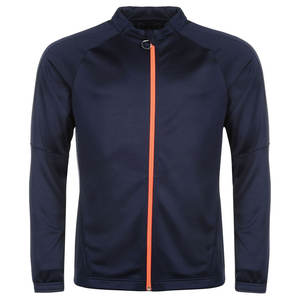 OEM & ODM Costumes de jogging bleus à capuche avec fermeture éclair pour hommes vêtements d'entraînement d'hiver avec col à capuche survêtements bleus unis - Product Image 1