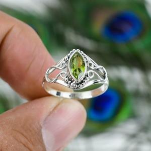 ธรรมชาติPeridot CabochonอัญมณีSolid 925 เงินสเตอร์ลิงHandmadeแหวนเครื่องประดับเงินสเตอร์ลิง 925 ประทับตราแหวนเครื่องประดับ - Product Image 5
