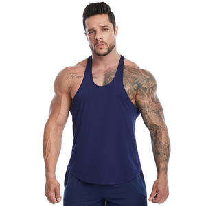Camiseta sin Mangas para Hombre al por Mayor, 100% Algodón, con Logotipo OEM Personalizado, Lisa, para Entrenamiento, Deporte, Gimnasio, Camiseta sin Mangas - Product Image 6