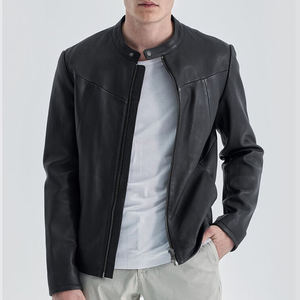 Veste de motard pour homme en cuir PU de haute qualité avec fermeture éclair intégrale, logo personnalisé, design d'hiver - Product Image 4