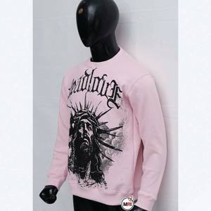 2025 Unisex Light <b>Pink</b> Regular Fit Street Wear Hoodie High Quality Custom Screen Print Plain Dyed Fleece 100% Cotton Heavy - Product Image 2